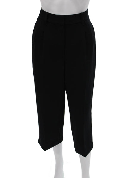 Wilfred Womens Cropped Pants Black Polyester Button Solid Size 2