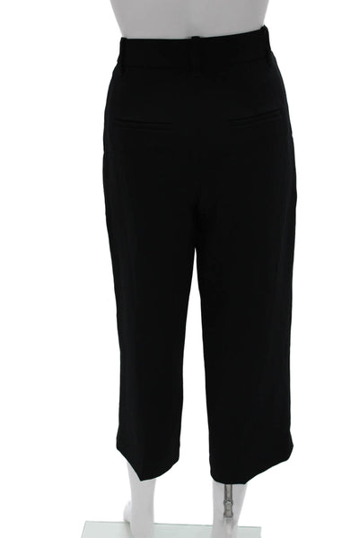 Wilfred Womens Cropped Pants Black Polyester Button Solid Size 2