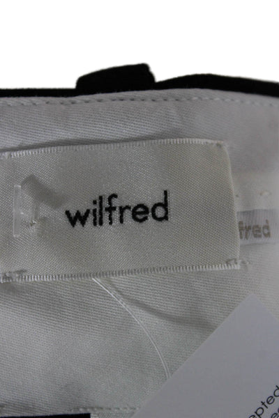Wilfred Womens Cropped Pants Black Polyester Button Solid Size 2