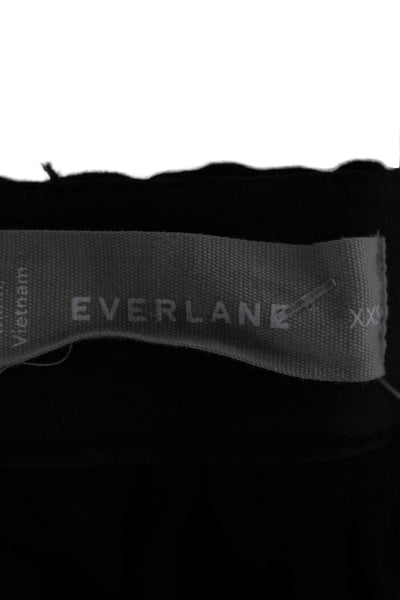 Everlane Womens Cropped Black Cotton Pants Pull On Size 2XS