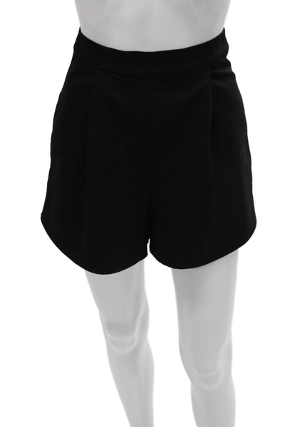Sundays Women Black Shorts Zip Polyester Spandex Size XS