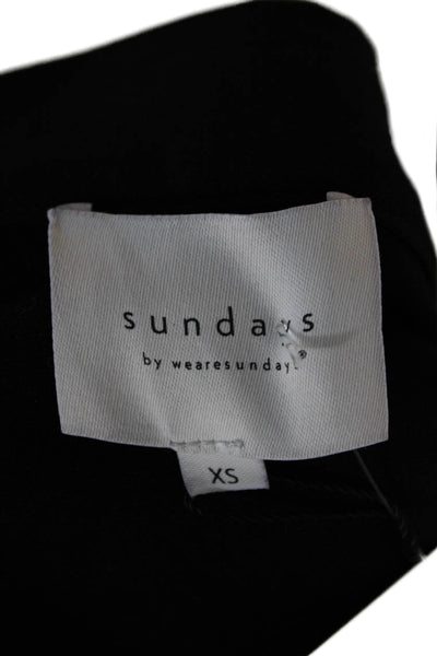 Sundays Women Black Shorts Zip Polyester Spandex Size XS