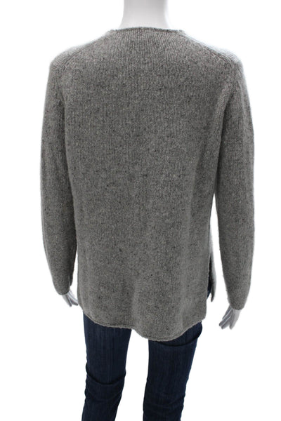 Vince Womens Cashmere Pullover Sweater Crew Neck Long Sleeve Gray Petite Size S