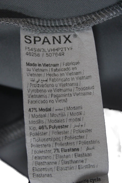 Spanx Women Full Zip Hoodie Gray Modal Long Sleeve Size M
