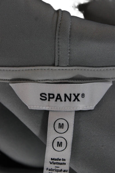 Spanx Women Full Zip Hoodie Gray Modal Long Sleeve Size M