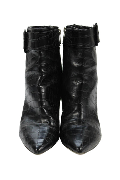 Circus by Sam Edelman Womens Leather Heeled Ankle Boots Black Size 10