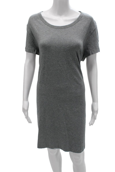 Lululemon Womens T-Shirt Dress Gray Short Sleeve Scoop Neck Size 12