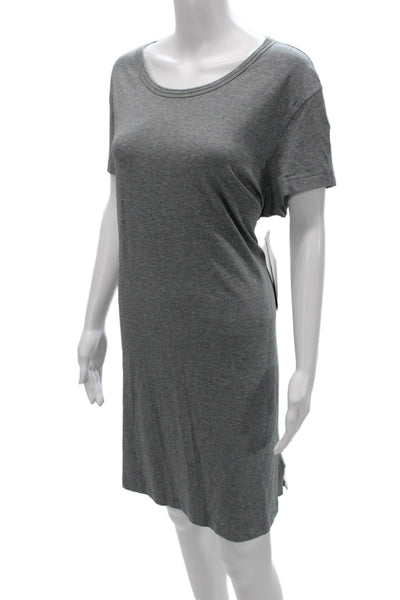 Lululemon Womens T-Shirt Dress Gray Short Sleeve Scoop Neck Size 12