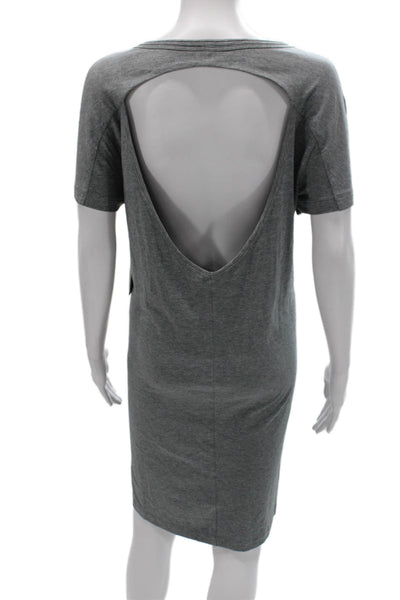 Lululemon Womens T-Shirt Dress Gray Short Sleeve Scoop Neck Size 12