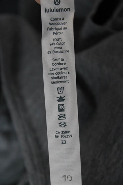 Lululemon Womens T-Shirt Dress Gray Short Sleeve Scoop Neck Size 12