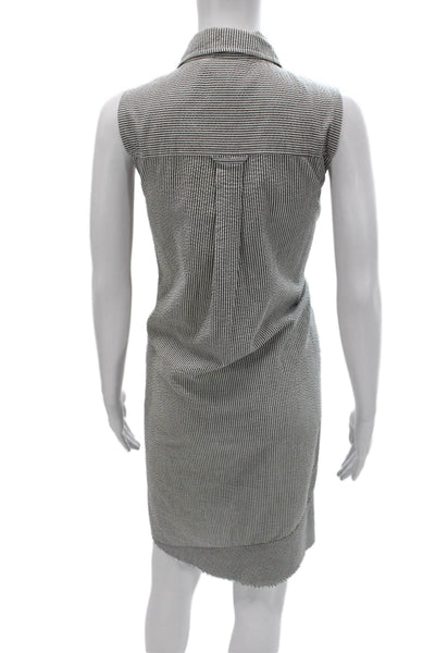 Finley Women Black Sleeveless Collared Shirt Dress Size XL