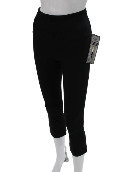 Lysse Womens Capri Leggings Black Cotton Spandex Size S