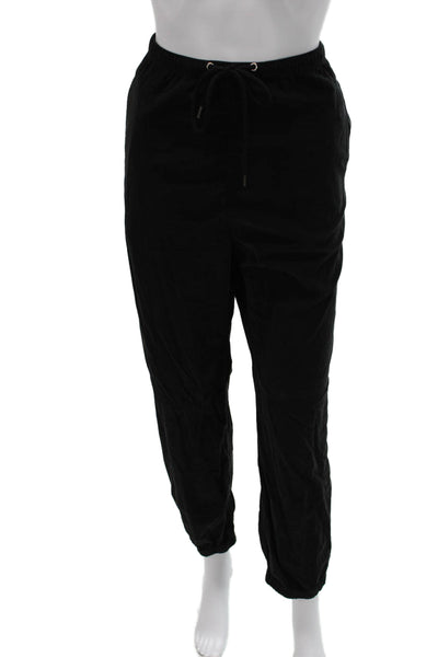 Standard James Perse Womens Jogger Pants Black Cotton Drawstring Size 4