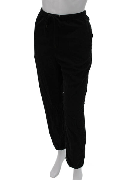 Standard James Perse Womens Jogger Pants Black Cotton Drawstring Size 4