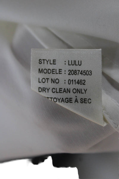 Theory Women Collared Cotton Button-Up Long Sleeve White Basic Size XL