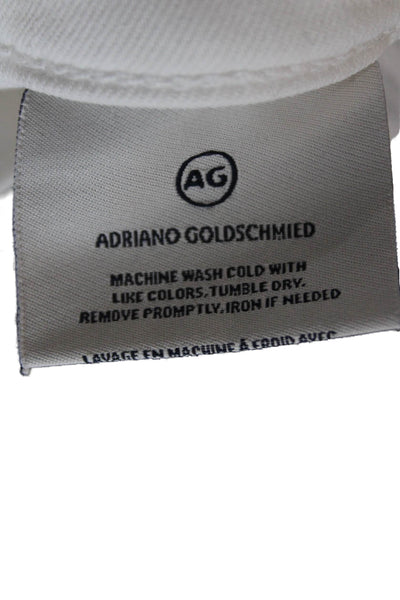AG Adriano Goldschmied Women Straight Jeans White High Rise Size 27