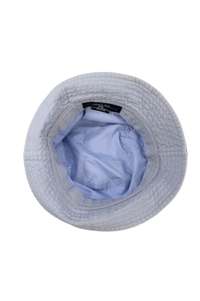 Kith Mens Washed Classic Serif Bucket Hat Sky Blue Cotton Size One Size