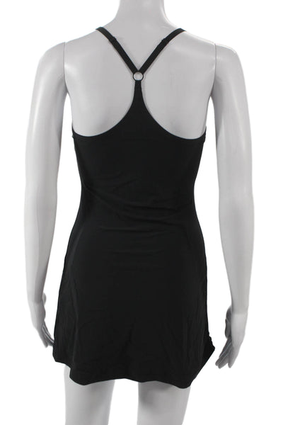 Outdoor Voices Women Tank Dress Black Scoop Neck Knee Length Size 2XS