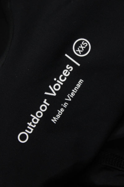 Outdoor Voices Women Tank Dress Black Scoop Neck Knee Length Size 2XS