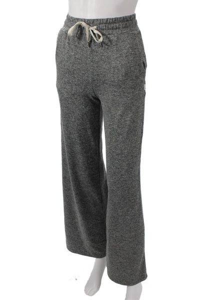 Vuori Womens Flecked Gray Knit Sweatpants Drawstring Size 2XS