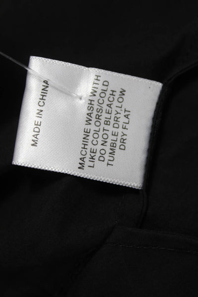 A Shirt Thing Womens Tunic Blouse Black V Neck 3/4 Sleeve Above Knee Size 0P