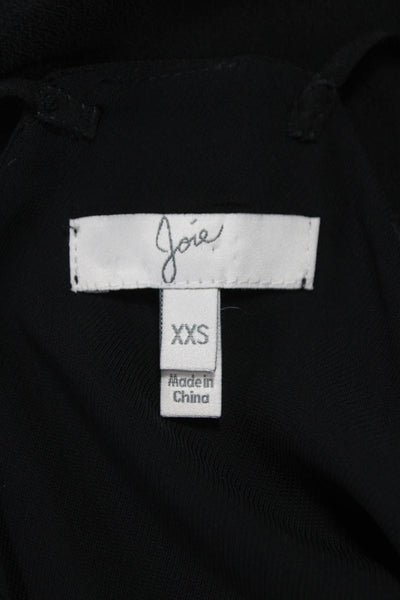 Joie Women Silk V Neck Tank Sleeveless Black Size 2XS