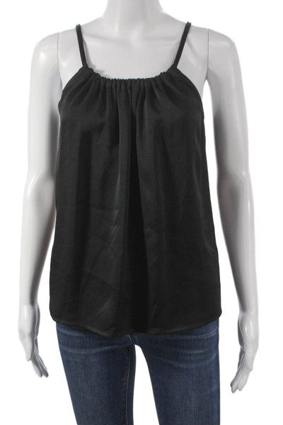 Vince Women Camisole Black Sleeveless Round Neck 77% Triacetate Size XS