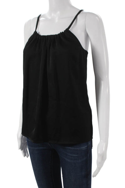 Vince Women Camisole Black Sleeveless Round Neck 77% Triacetate Size XS