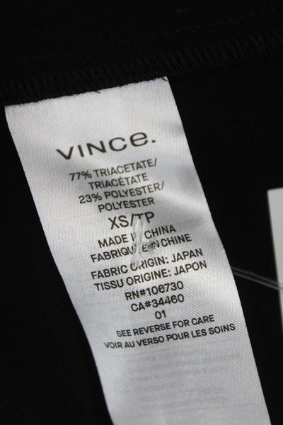 Vince Women Camisole Black Sleeveless Round Neck 77% Triacetate Size XS