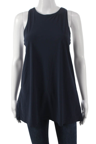 Sweaty Betty Women Basic Sleeveless Tank Blue Polyester Round Neck Size 2XS