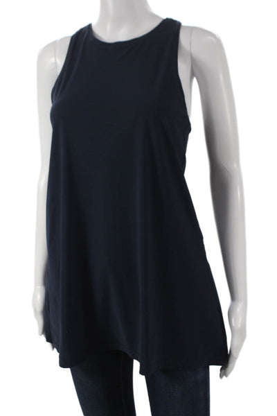 Sweaty Betty Women Basic Sleeveless Tank Blue Polyester Round Neck Size 2XS