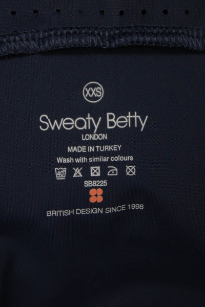 Sweaty Betty Women Basic Sleeveless Tank Blue Polyester Round Neck Size 2XS