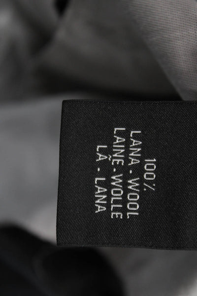 Ermenegildo Zegna Mens Dress Pants Gray Wool Button Inseam 30 Size 33