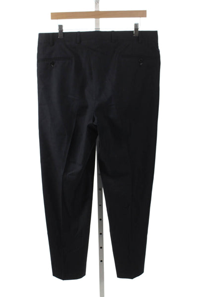 Ermenegildo Zegna Mens Blue Wool Dress Pants Size 34