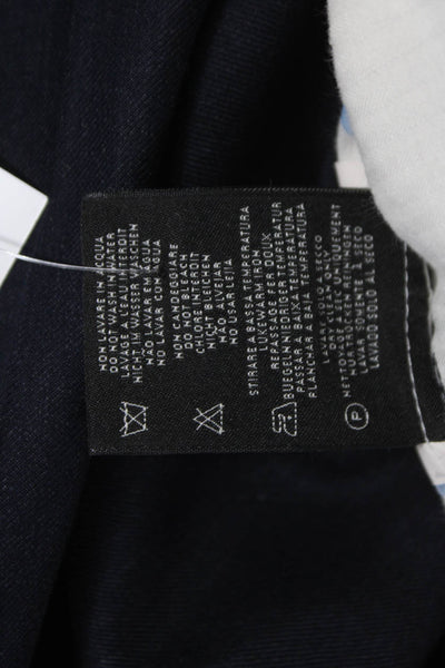 Ermenegildo Zegna Mens Blue Wool Dress Pants Size 34