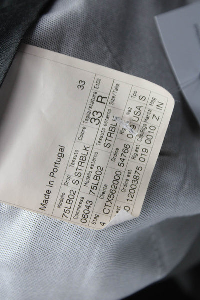 Ermenegildo Zegna Mens Dress Pants Black Wool Size 33