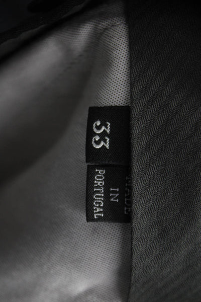 Ermenegildo Zegna Mens Dress Pants Black Wool Size 33
