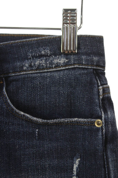 Frame Denim Womens Cut-Off Denim Shorts Blue Button Size 24