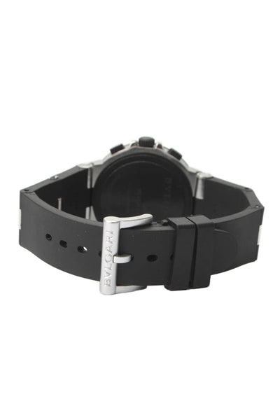 Bvlgari Mens Aluminum Rubber Automatic Chronograph Watch