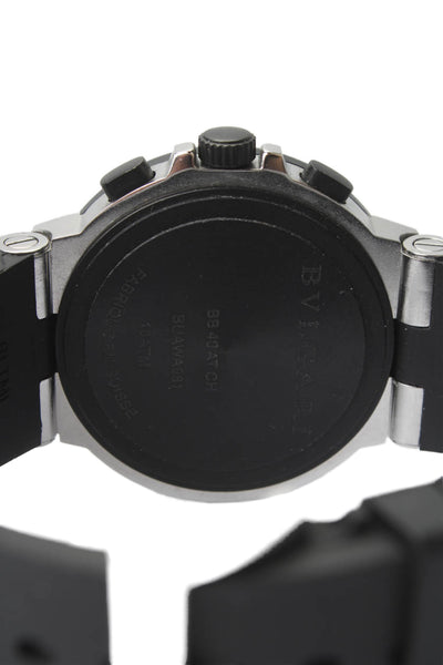 Bvlgari Mens Aluminum Rubber Automatic Chronograph Watch