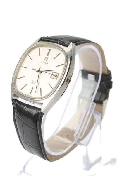 Omega De Ville Quartz Stainless Steel Leather Watch
