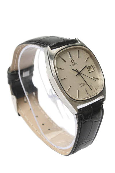 Omega De Ville Quartz Stainless Steel Leather Watch