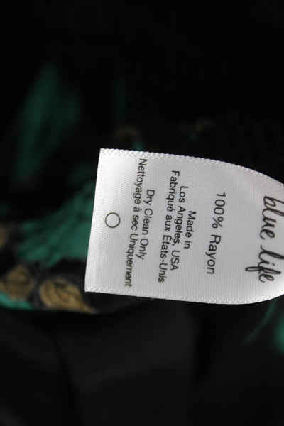 Blue Life Women Jumpsuit Black V-Neck Sleeveless Rayon Size S