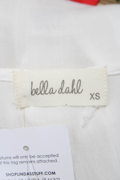Bella Dahl Women Basic Scoop Neck Rayon Tank Sleeveless White Size XS