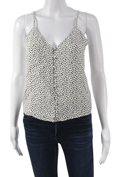 Rails Women White Rayon Animal Print V-Neck Sleeveless Camisole Size XS Petite
