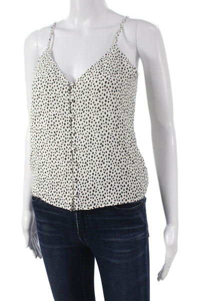 Rails Women White Rayon Animal Print V-Neck Sleeveless Camisole Size XS Petite