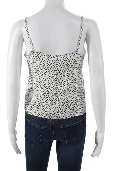 Rails Women White Rayon Animal Print V-Neck Sleeveless Camisole Size XS Petite
