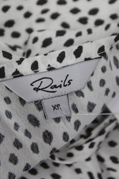 Rails Women White Rayon Animal Print V-Neck Sleeveless Camisole Size XS Petite