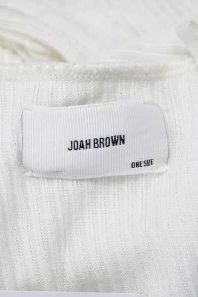 Joah Brown Women Cardigan Collared Long Sleeve White Size One Size