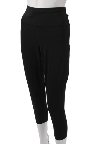 Lululemon Women Cropped Leggings Black Polyester Size 16